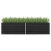 Garden Raised Bed Anthracite 126"x31.5"x30.3" Galvanized Steel