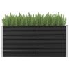 Garden Raised Bed Anthracite 63"x15.7"x30.3" Galvanized Steel