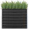 Garden Raised Bed Anthracite 139.4"x15.7"x30.3" Galvanised Steel