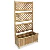 Garden Raised Bed with Trellis Bamboo 27.6"