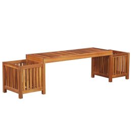 Garden Planter Bench Solid Acacia Wood 70.9"x15.7"x17.3"