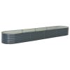 Garden Raised Bed 157.5"x31.5"x17.3" Galvanised Steel Gray