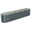 Garden Raised Bed 157.4"x31.4"x31.8" galvanized Steel Gray