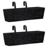 Garden Planters 2 pcs Water Hyacinth Black