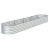 Garden Raised Bed 157.5"x31.5"x17.3" Galvanised Steel Silver