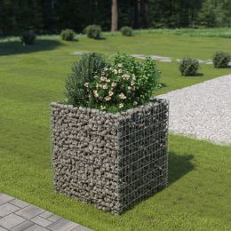 Gabion Raised Bed Galvanised Steel 35.4"x35.4"x39.4"