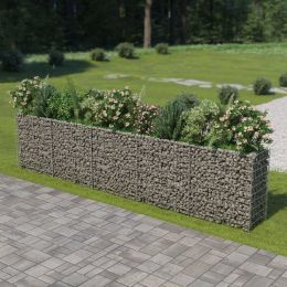 Gabion Raised Bed Galvanised Steel 177.2"x19.7"x39.4"