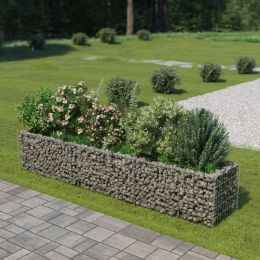 Gabion Raised Bed Galvanised Steel 106.3"x19.7"x19.7"