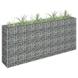 Gabion Raised Bed Galvanized Steel 70.9"x11.8"x35.4"