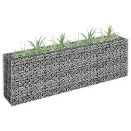 Gabion Raised Bed Galvanized Steel 70.9"x11.8"x23.6"