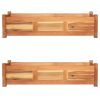 Garden Raised Beds 2 pcs Acacia Wood 39.4"x11.8"x9.8"