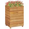 Raised Bed 19.7"x15.7"x28.3" Recycled Teak and Steel