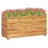 Raised Bed 39.4"x15.7"x21.7" Recycled Teak and Steel