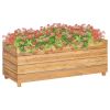 Raised Bed 39.4"x15.7"x15" Recycled Teak and Steel