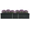 Garden Raised Bed Galvanized Steel 157.5"x31.5"x17.7" Anthracite