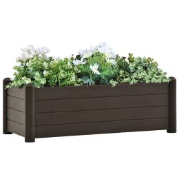 Garden Raised Bed PP Mocha 39.4'x16.9'x13.8'