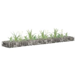 Gabion Raised Bed Galvanized Steel 70.9"x11.8"x3.9"