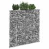 Trapezium Gabion Raised Bed Galvanized Steel 39.4"x7.9"x39.4"