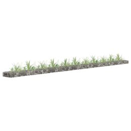 Gabion Raised Bed Galvanized Steel 177.2"x11.8"x3.9"