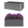 Garden Raised Bed WPC 59.1"x39.4"x21.3" Gray