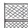 Trellis Raised Bed with 2 Pots 22.8"x11.8"x42.1" Poly Rattan Black