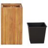 Garden Raised Bed 13.2"x13.2"x23.6" Solid Acacia Wood