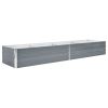 Garden Raised Bed Galvanized Steel 126"x31.5"x17.7" Gray