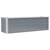 Garden Raised Bed Galvanized Steel 63"x15.7"x17.7" Gray