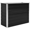 Garden Raised Bed Anthracite 139.4"x15.7"x30.3" Galvanised Steel