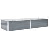 Garden Raised Bed Galvanized Steel 94.5"x31.5"x17.7" Gray