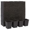 Garden Raised Bed with 4 Pots Water Hyacinth Black