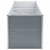 Garden Raised Bed Galvanized Steel 126"x31.5"x31.3" Gray