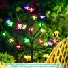 2Pcs Outdoor Solar Light Cherry Blossom Flower Landscape Light Yard Stake Decor Lamp