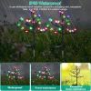 2Pcs Outdoor Solar Light Cherry Blossom Flower Landscape Light Yard Stake Decor Lamp