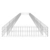 Gabion Raised Bed Galvanized Steel 315"x39.4"x7.9"