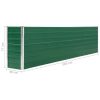 Raised Garden Bed 126"x15.7"x30.3" Galvanised Steel Green