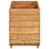 Raised Bed 19.7"x15.7"x21.7" Recycled Teak and Steel