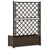 Garden Planter with Trellis 39.4'x16.9'x55.9' PP Mocha