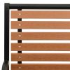 Garden Bench 49.2" Steel and WPC Black and Brown