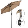 7.5ft Outdoor Patio Umbrella for Inground Pool Balcony Backyard Khaki