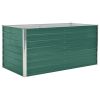 Raised Garden Bed 63"x31.5"x30.3" Galvanized Steel Green