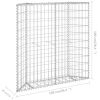 Trapezium Gabion Raised Bed Galvanized Steel 39.4"x7.9"x39.4"