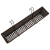 Balcony Hanging Rattan Planter Set 30 inch 2 pcs Brown