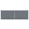 Garden Raised Bed Galvanized Steel 94.5"x15.7"x30.3" Gray