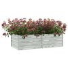 Garden Raised Bed 63"x31.5"x17.7" Galvanized Steel Silver