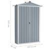 Garden Shed Gray 42.3"x18.1"x72" Galvanized Steel