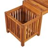 Garden Planter Bench Solid Acacia Wood 70.9"x15.7"x17.3"