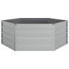 Garden Raised Bed 50.8"x17.7" Galvanized Steel Silver