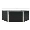 Raised Garden Bed Anthracite 50.8"x50.8"x17.7" Galvanized Steel