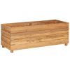 Raised Bed 39.4"x15.7"x15" Recycled Teak and Steel